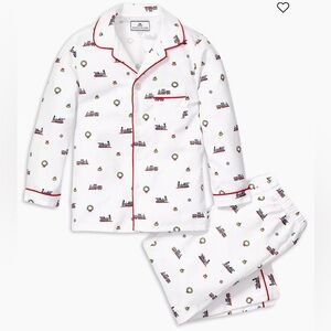Petite Plume Christmas Kids Pajamas with Trains 6-12 months